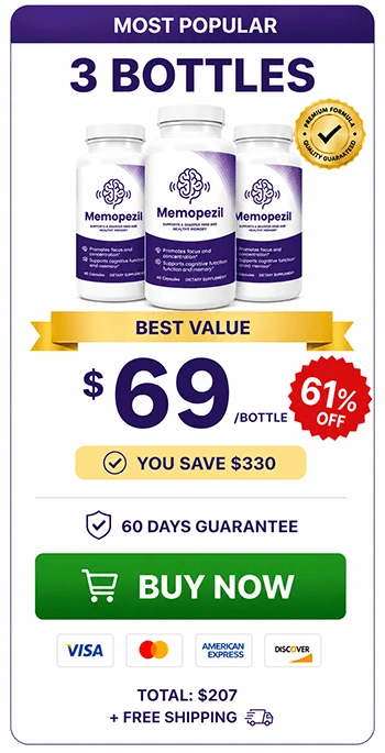 Memopezil 3-bottle supply pack