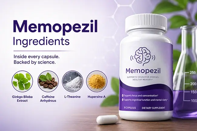 Memopezil ingredients — inside every capsule, backed by science