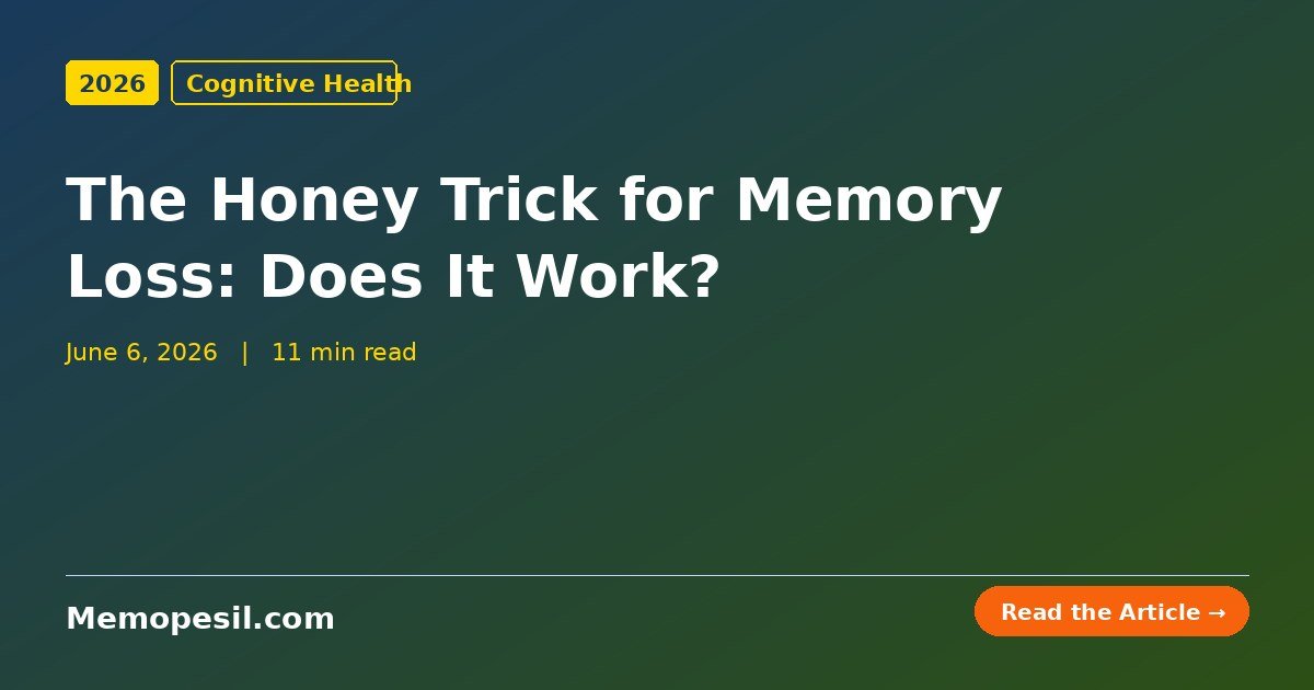 The honey trick for memory loss explained for adults over 60