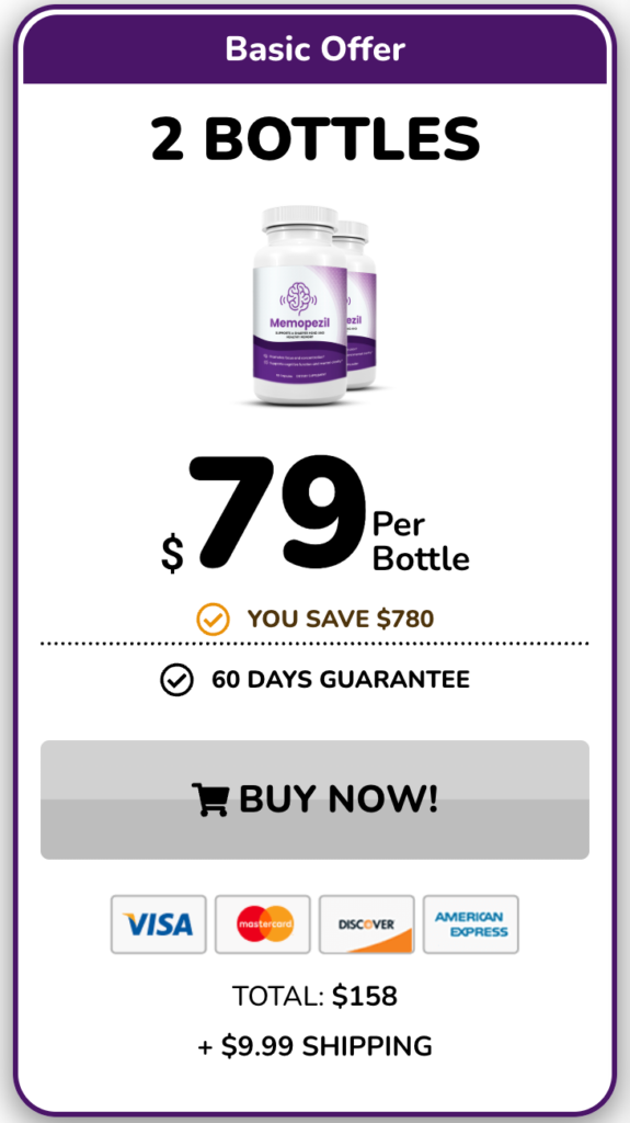 MemoPezil purchase confirmation screenshot