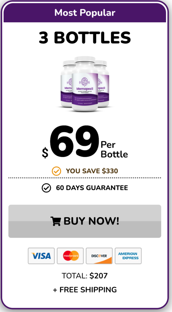 MemoPezil purchase confirmation screenshot