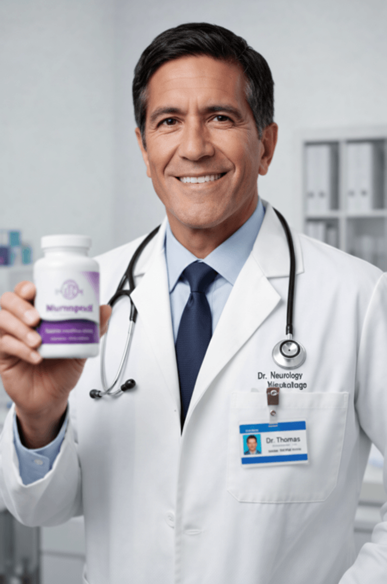 Doctor reviewing MemoPezil cognitive supplement